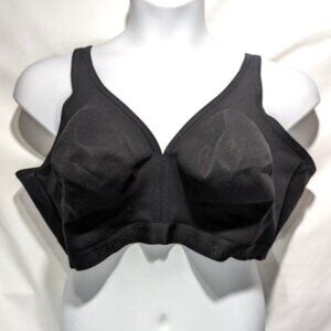NWOT Lane Bryant Cacique Full Coverage Cotton Unlined No-Wire Bra Black 46C